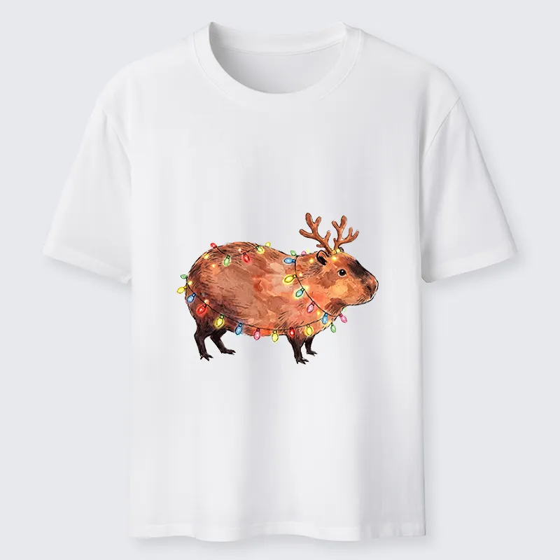 Tokyo-Tiger Christmas Capybara Glow Classic T-Shirt