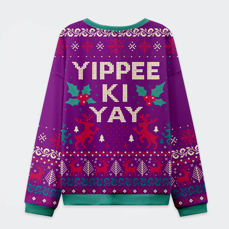 Tokyo-Tiger Yippee Ki Yay Christmas Ugly Sweatshirt