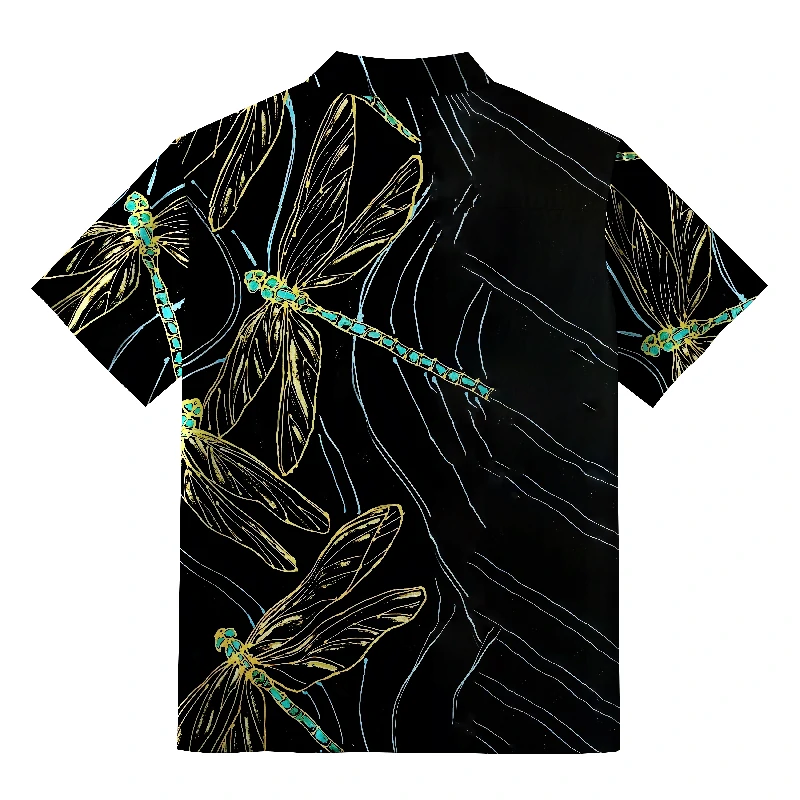 Tokyo-Tiger Dragonfly Flapping Its Wings Button-up Shirt