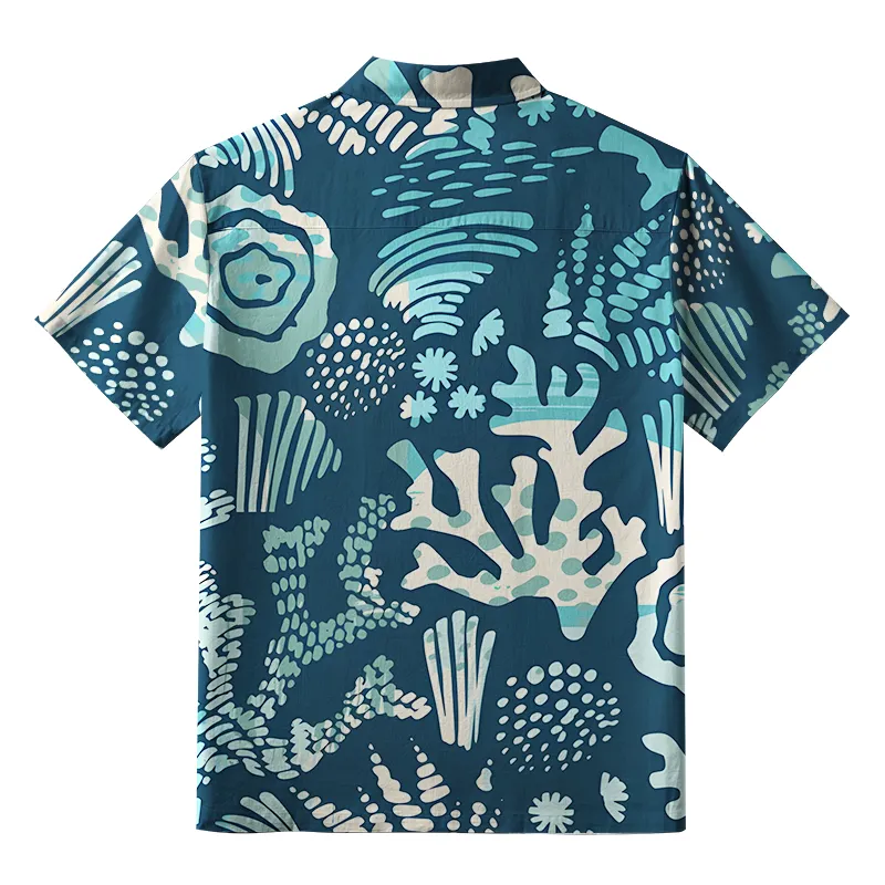 Tokyo-Tiger Ocean Coral Aloha Hawaiian Shirt