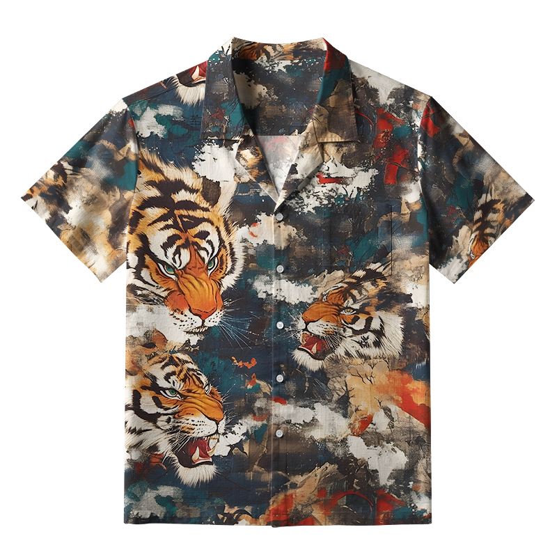 Tokyo-Tiger Wild Roaring Tigers Aloha Hawaiian Shirt