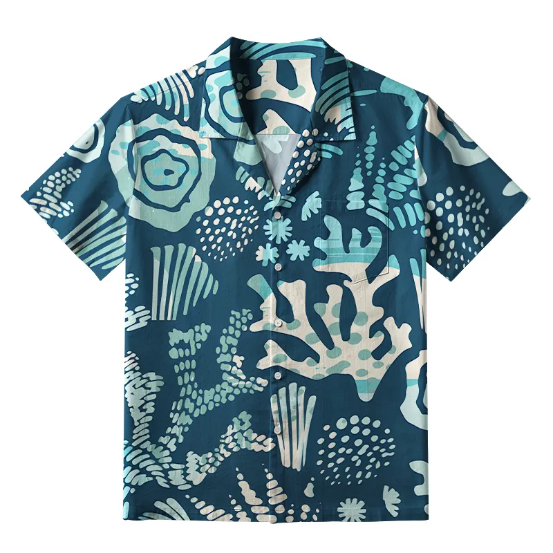 Tokyo-Tiger Ocean Coral Aloha Hawaiian Shirt Sale