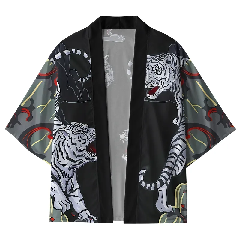 Tokyo-Tiger White Tiger Kimono Cardigan