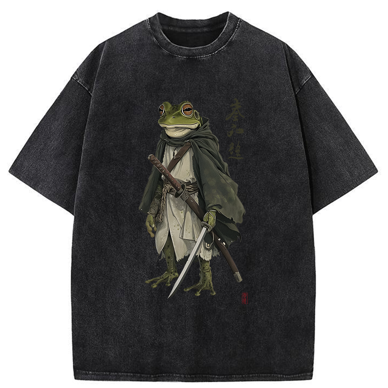 Tokyo-Tiger Frog Warrior Japan Washed T-Shirt
