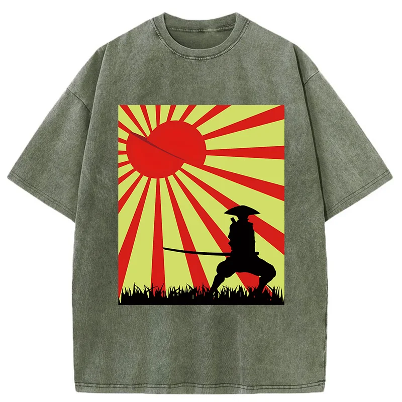 Tokyo-Tiger Samurai Who Cut The Sun Washed T-Shirt