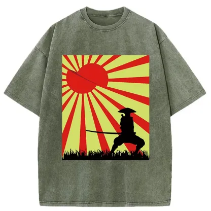 Tokyo-Tiger Samurai Who Cut The Sun Washed T-Shirt