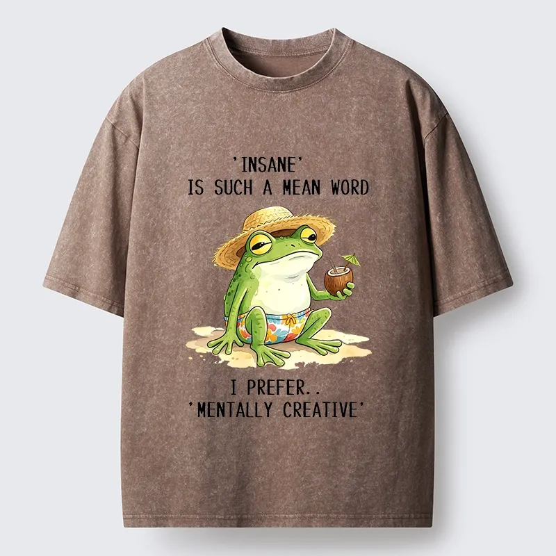 Tokyo-Tiger Mentally Creative Beach Frog Washed T-Shirt Sale