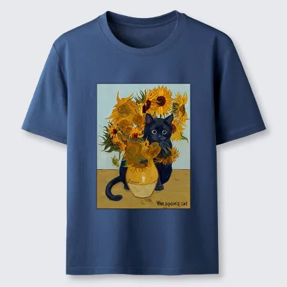 Tokyo-Tiger Oil Painting Cat Sunflower Soft Vibe Classic T-Shirt