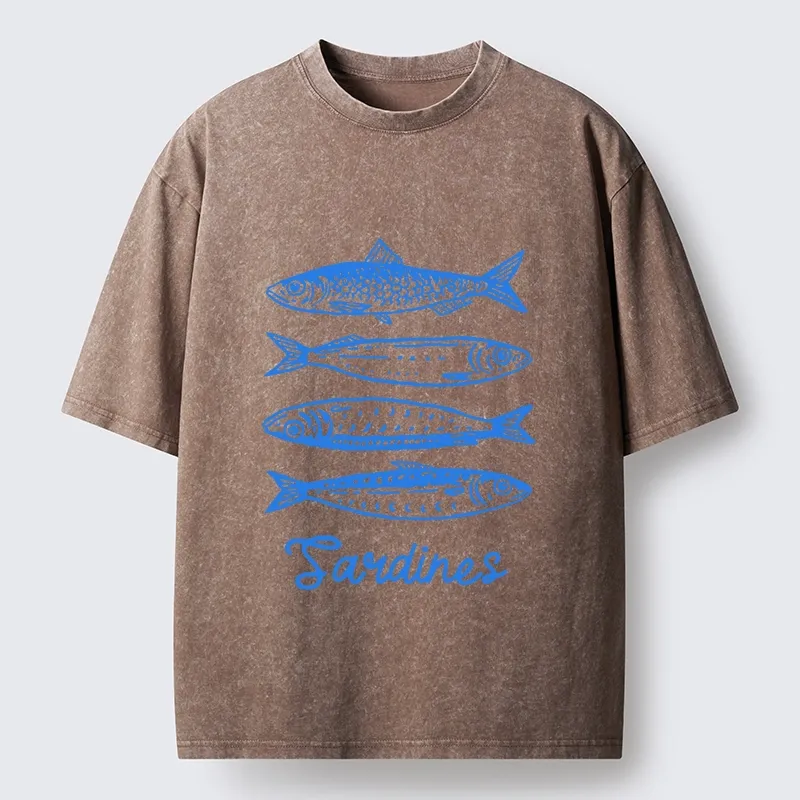 Tokyo-Tiger Funny Meme Simple Fish Art Vibe Washed T-Shirt Sale