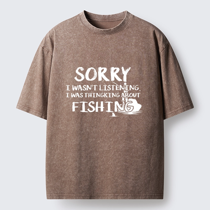Tokyo-Tiger Funny Meme Fishing Obsessed Daydream Vibe Washed T-Shirt
