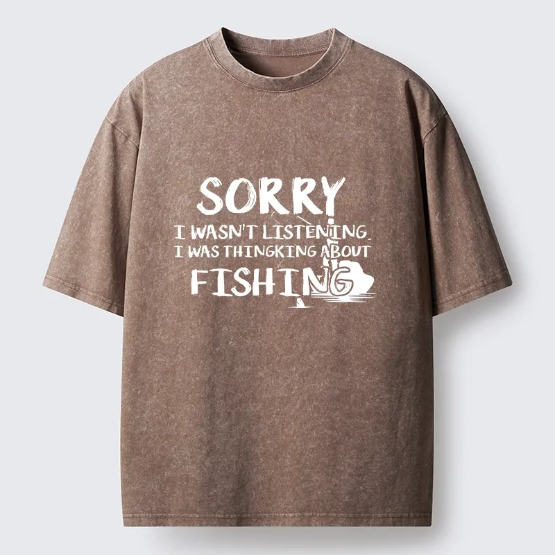 Tokyo-Tiger Funny Meme Fishing Obsessed Daydream Vibe Washed T-Shirt