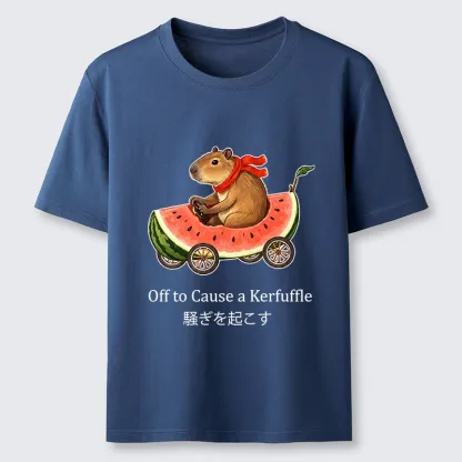 Tokyo-Tiger Capybara Drive Watermelon Car Classic T-Shirt