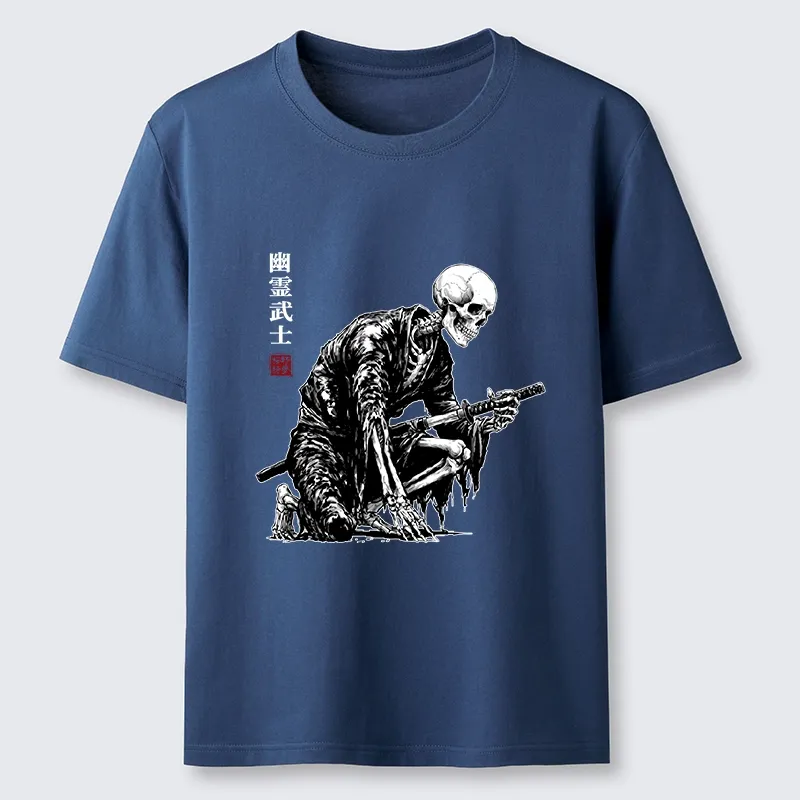 Tokyo-Tiger Vintage Dark Ghost Samurai Sketch Classic T-Shirt