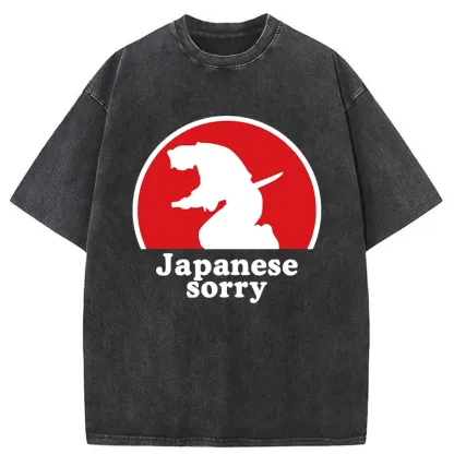 Tokyo-Tiger Japanese Sorry Washed T-Shirt