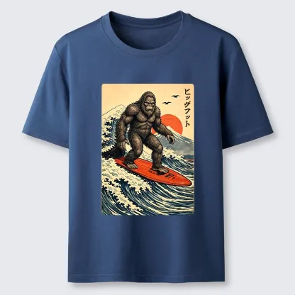 Tokyo-Tiger Myth Beast Surf Fuji Mountain Wave Art Classic T-Shirt