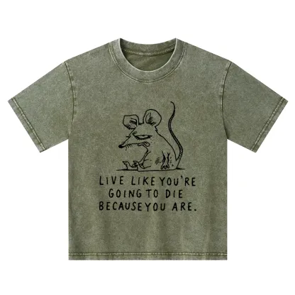 Tokyo-Tiger Funny Meme Sarcastic Rat Life Truth Kids Washed T-Shirt