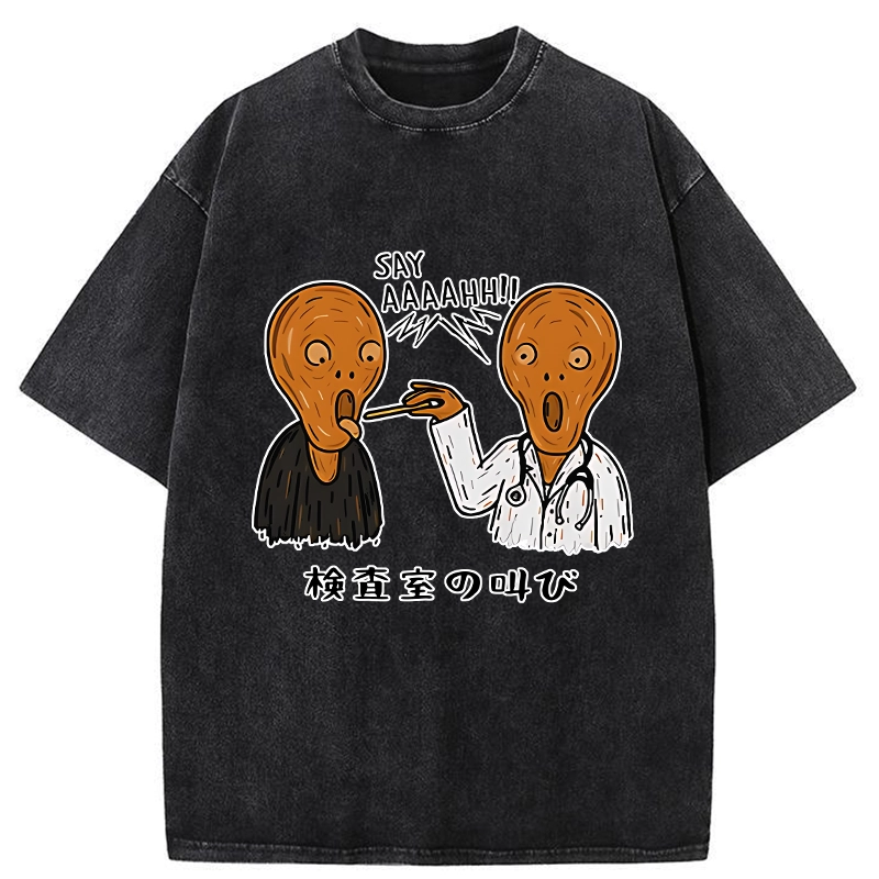 Tokyo-Tiger Doctor Scream Washed T-Shirt