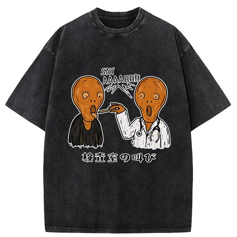 Tokyo-Tiger Doctor Scream Washed T-Shirt
