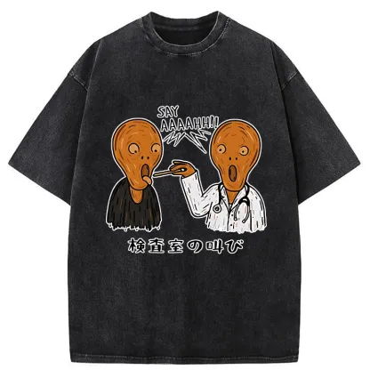 Tokyo-Tiger Doctor Scream Washed T-Shirt