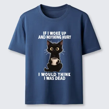 Tokyo-Tiger Funny Cute Black Cat And Coffee Meme Classic T-Shirt