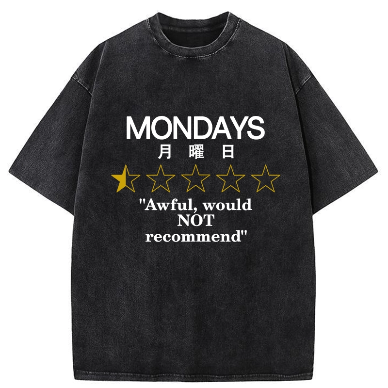 Tokyo-Tiger Not Recommended On Mondays Washed T-Shirt