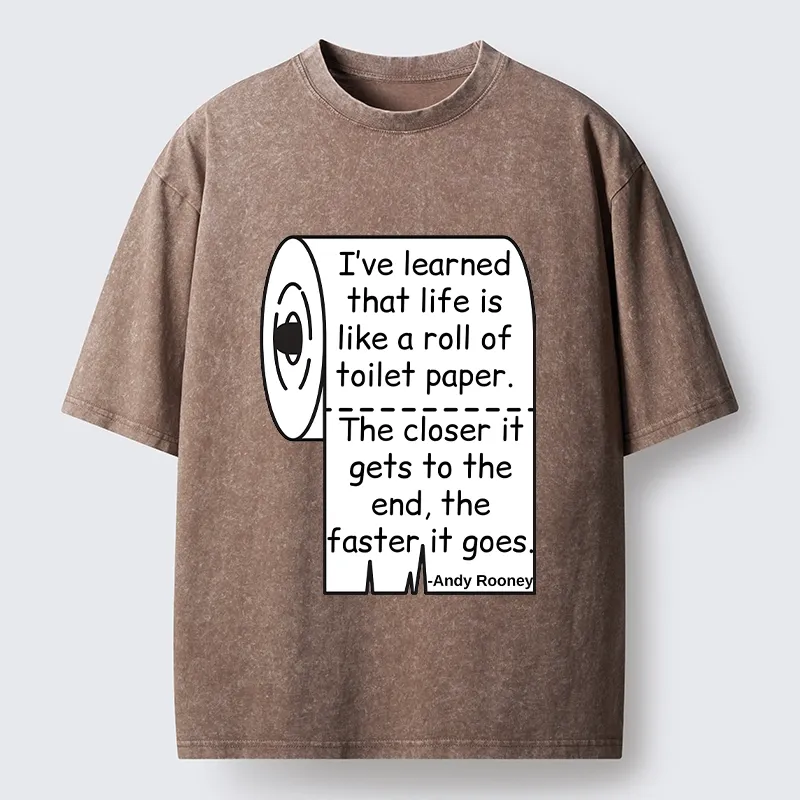 Tokyo-Tiger Life Toilet Paper Meme Washed T-Shirt