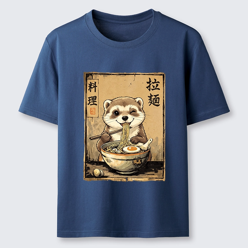 Tokyo-Tiger Ferret Eating Hot Ramen Classic T-Shirt