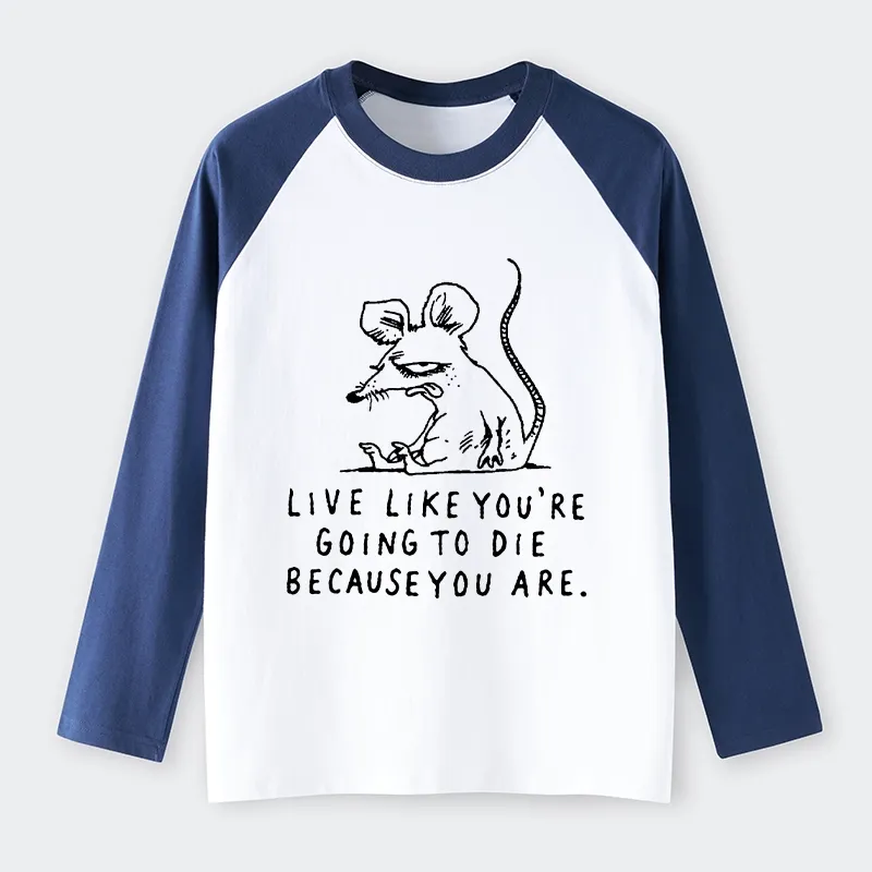 Tokyo-Tiger Funny Meme Sarcastic Rat Life Truth Raglan Long Sleeve T-shirt