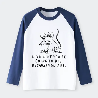 Tokyo-Tiger Funny Meme Sarcastic Rat Life Truth Raglan Long Sleeve T-shirt