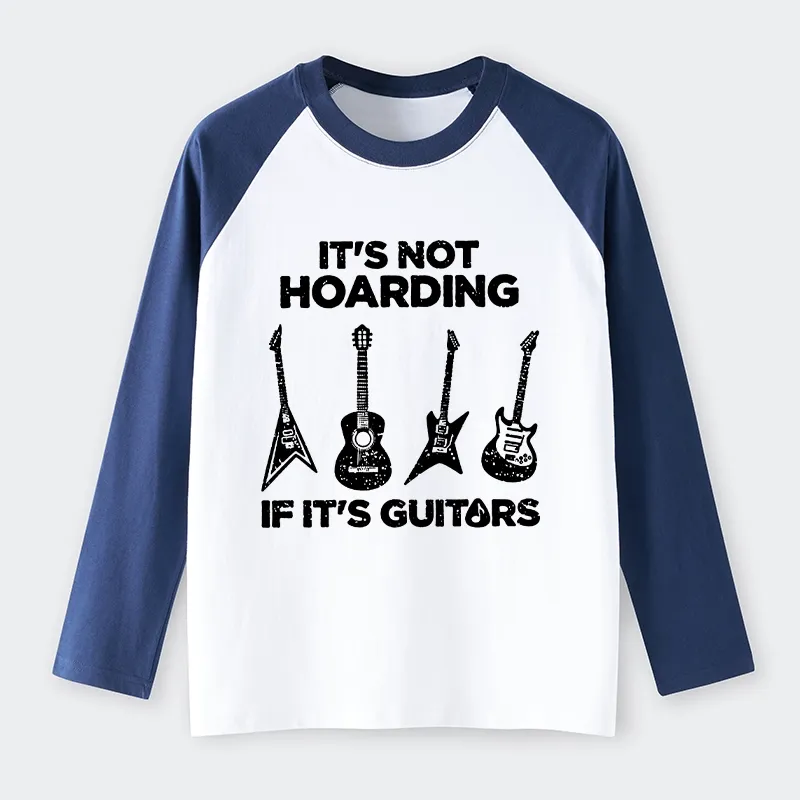 Tokyo-Tiger Music Lover Guitar Hoarding Joke Raglan Long Sleeve T-shirt