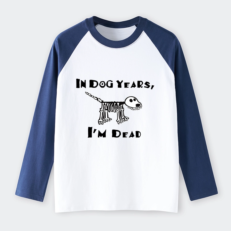 Tokyo-Tiger Funny Meme Old Dog Dead In Dog Years Vibe Raglan Long Sleeve T-shirt