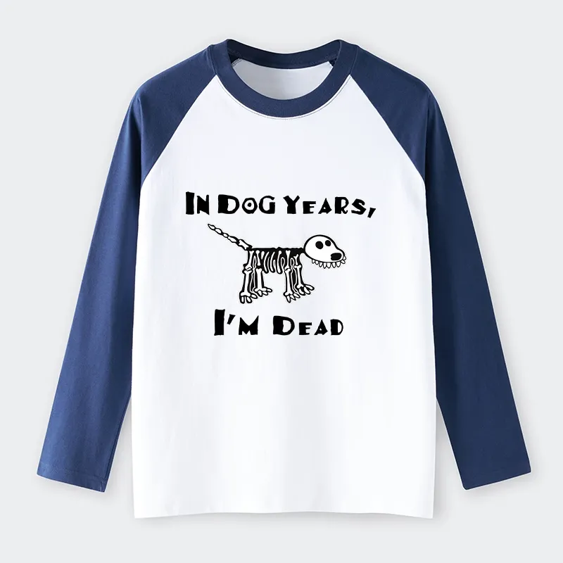 Tokyo-Tiger Funny Meme Old Dog Dead In Dog Years Vibe Raglan Long Sleeve T-shirt