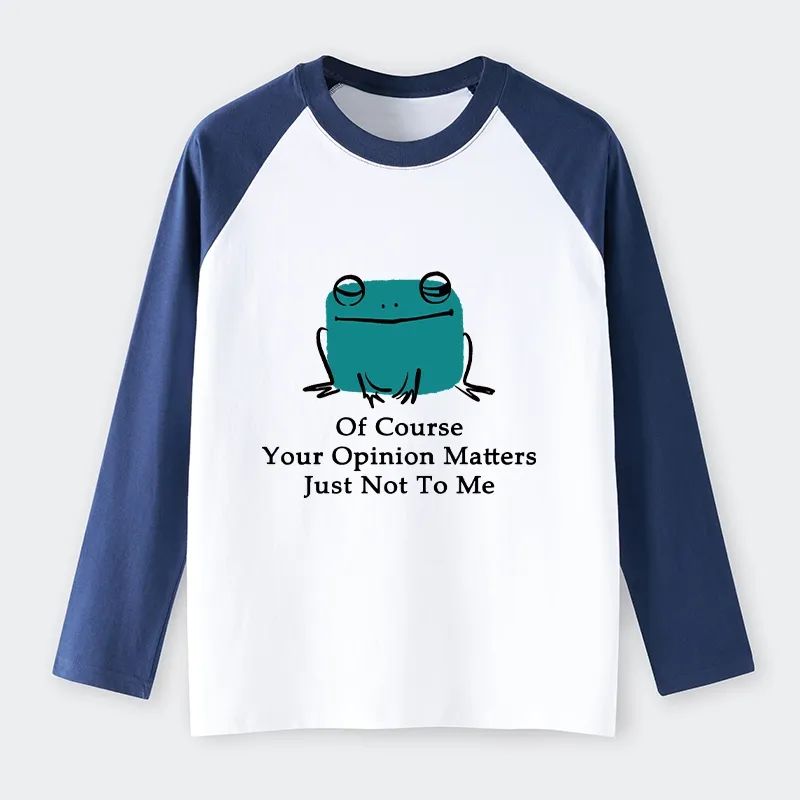 Tokyo-Tiger Cool Frog Unbothered By Others Opinions Raglan Long Sleeve T-shirt