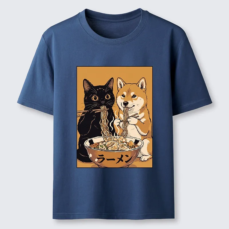 Tokyo-Tiger Funny Meme Cat Shiba Noodle Lovers Classic T-Shirt