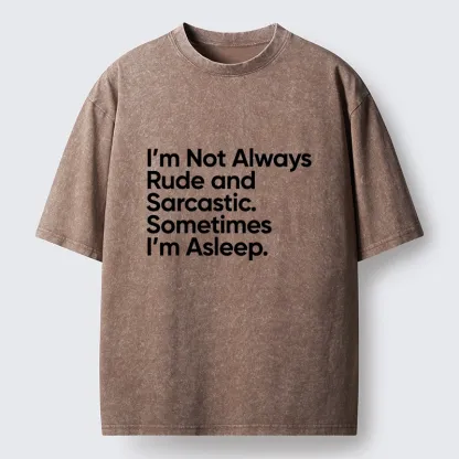 Tokyo-Tiger Sarcastic Funny Text Meme Washed T-Shirt