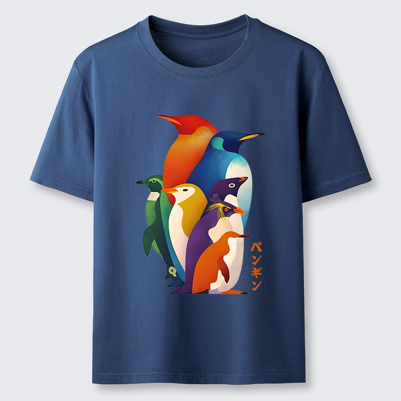 Tokyo-Tiger Cute Multi Tone Penguins Classic T-Shirt