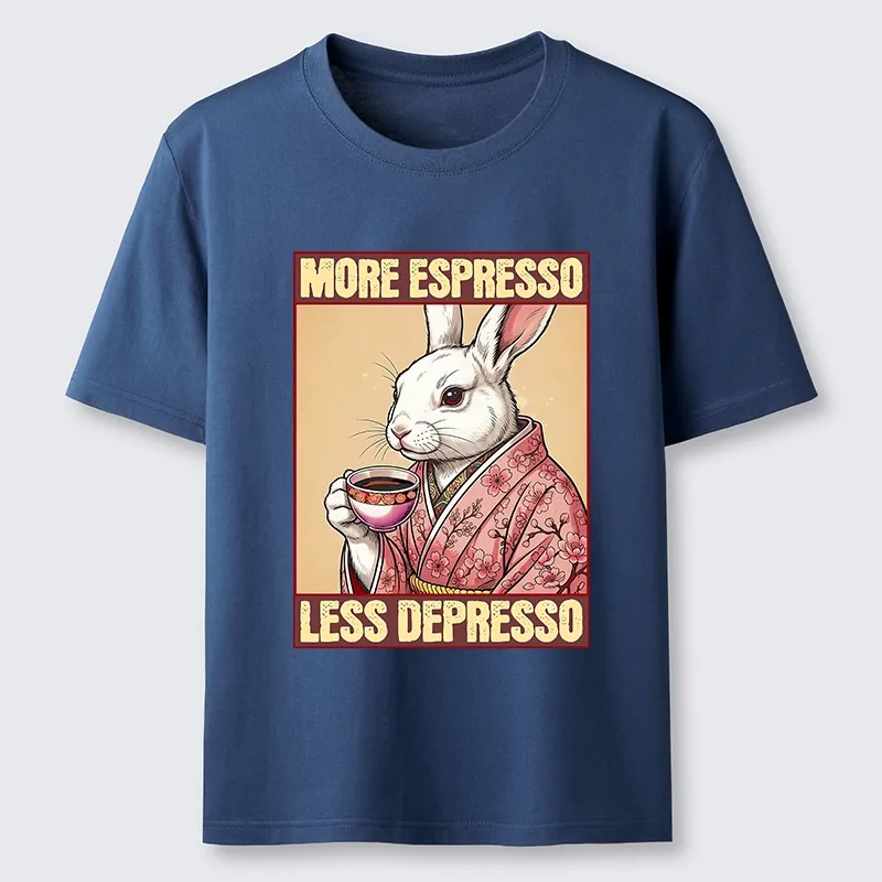 Tokyo-Tiger Happy Sakura Bunny Drinks Morning Espresso Classic T-Shirt