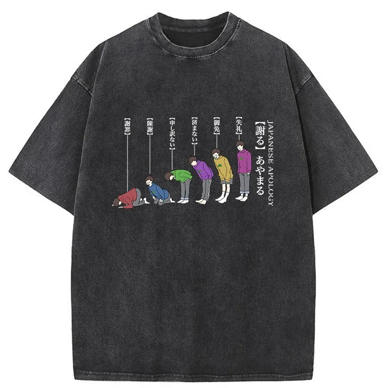 Tokyo-Tiger Japanese apology Washed T-Shirt