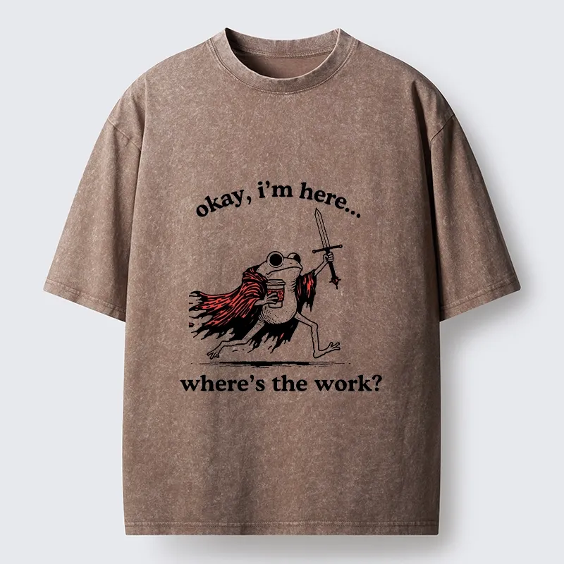 Tokyo-Tiger Warrior Frog On Duty Washed T-Shirt