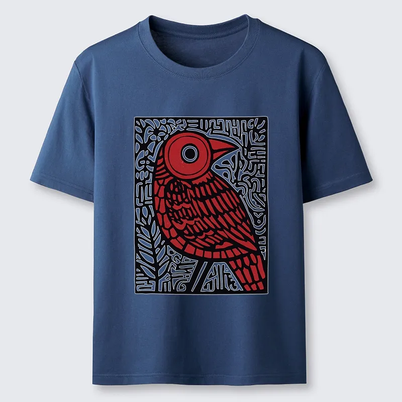 Tokyo-Tiger Retro Woodblock Bird Classic T-Shirt