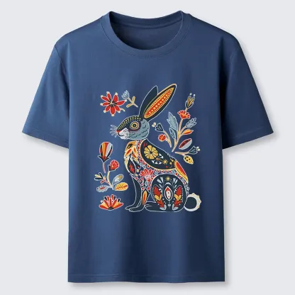 Tokyo-Tiger Folk Hare Bloom Classic T-Shirt