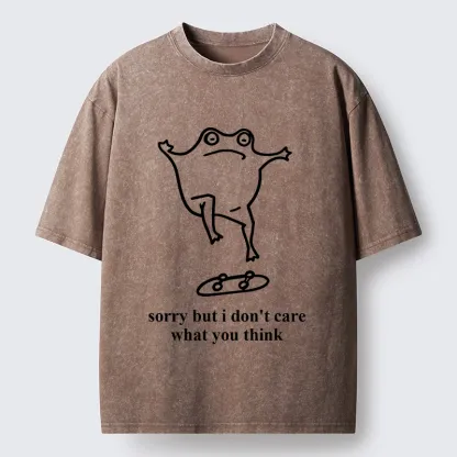 Tokyo-Tiger Skate Frog No Worries Art Washed T-Shirt