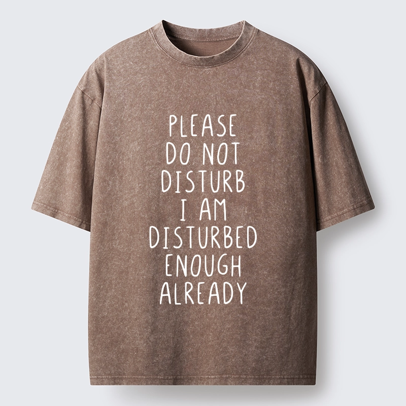 Tokyo-Tiger Leave Me Alone Vibe Washed T-Shirt