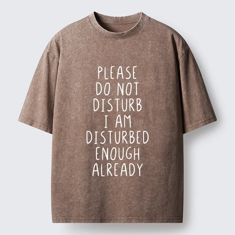 Tokyo-Tiger Leave Me Alone Vibe Washed T-Shirt