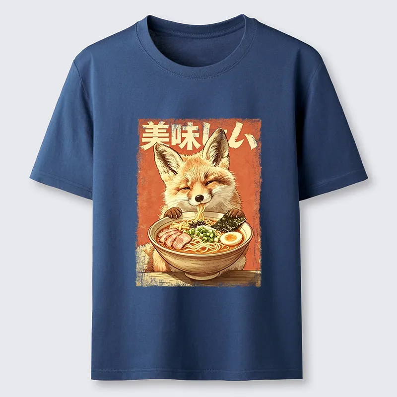 Tokyo-Tiger Ramen Loving Fox Art Classic T-Shirt
