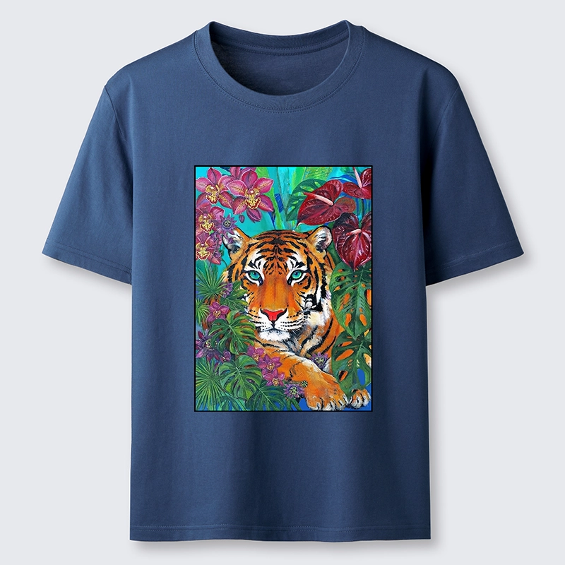 Tokyo-Tiger Floral Tiger Portrait Classic T-Shirt