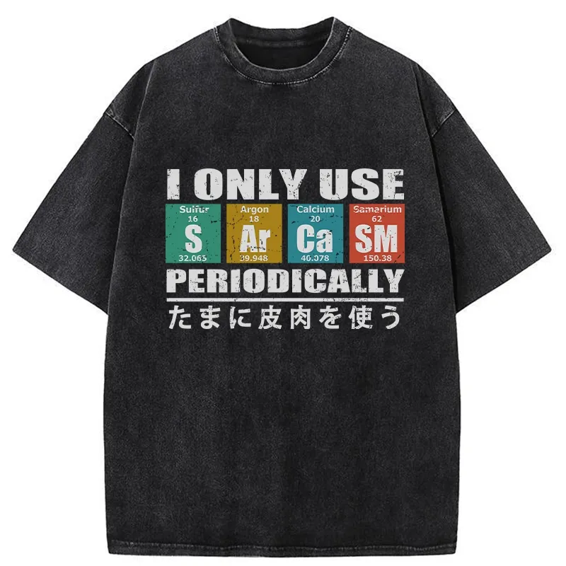 Tokyo-Tiger Use Sarcasm Occasionally Washed T-Shirt