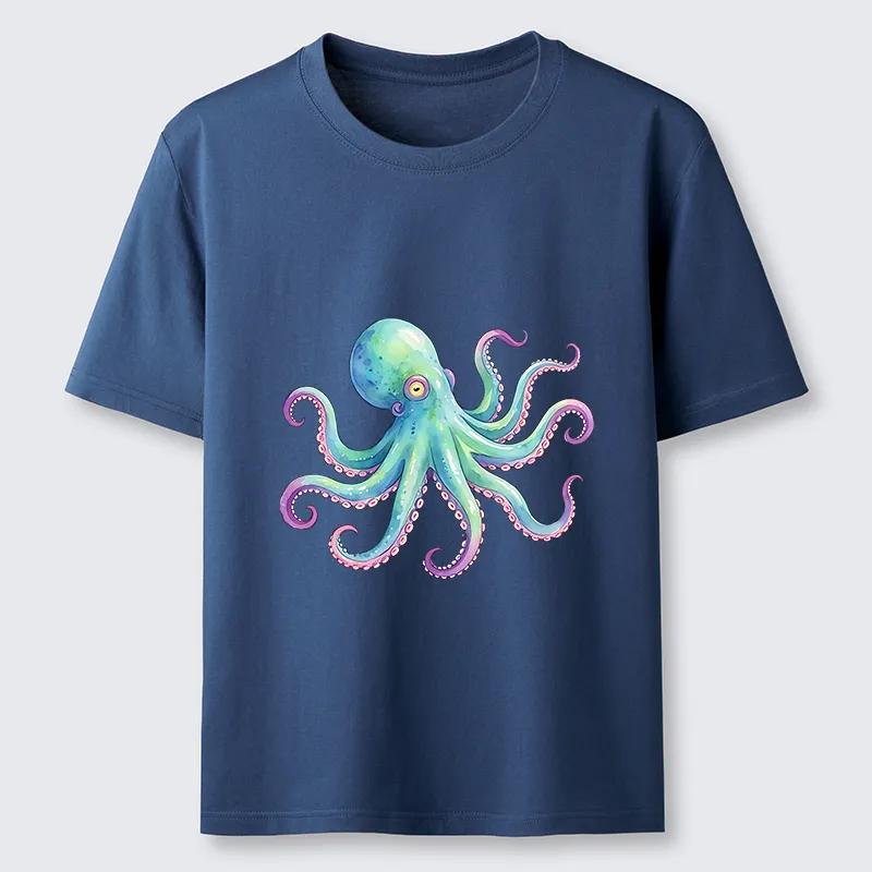 Tokyo-Tiger Watercolor Octopus Classic T-Shirt