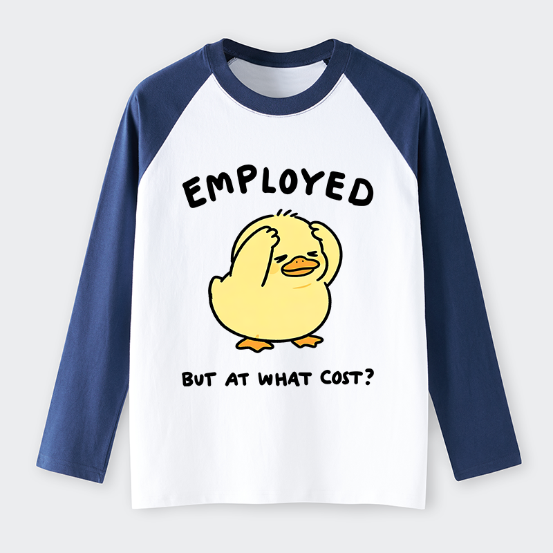 Tokyo-Tiger Funny Work Duck Raglan Long Sleeve T-shirt