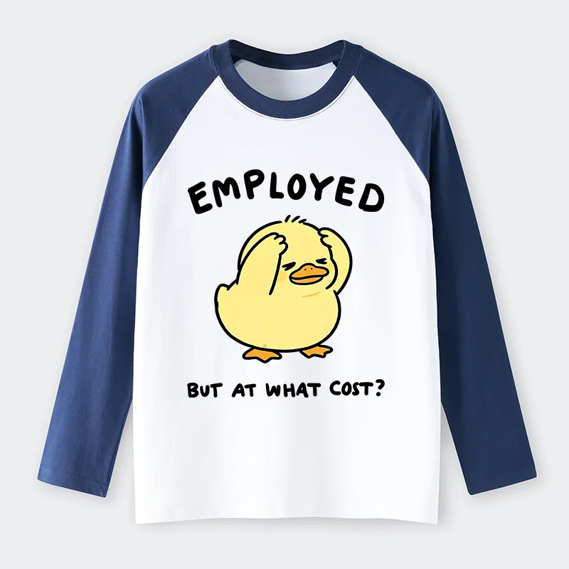 Tokyo-Tiger Funny Work Duck Raglan Long Sleeve T-shirt